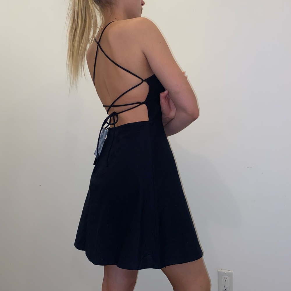 Strappy-Back Mini Dress